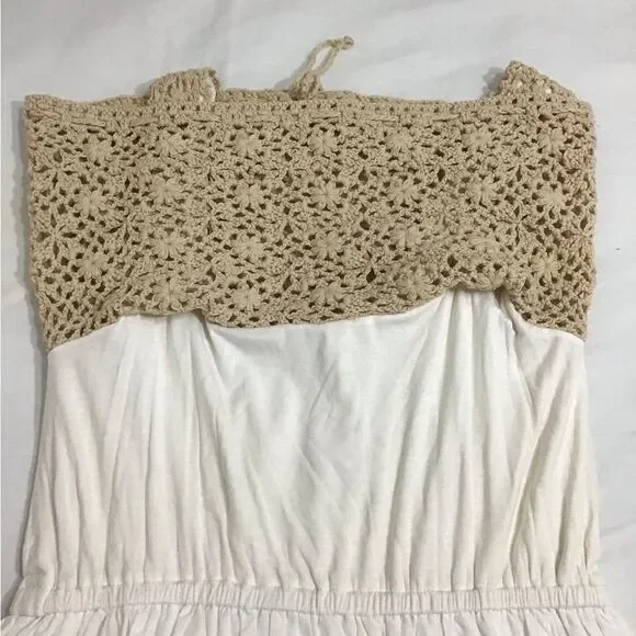 Anthropologie White Beckett Crochet Eyelet Dress Size Small - Picture 4 of 11